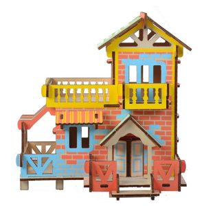 3D DRVENA PUZZLE KANTRI KOLIBA