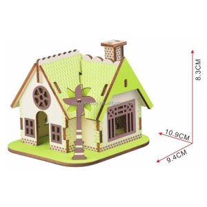 3D DRVENA PUZZLE ZELENA KUCICA