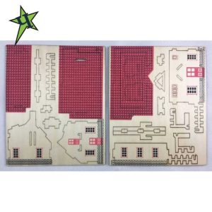 3d drvena puzzle nesastavljena mali ranč