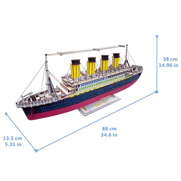 3d slagalica titanik sa dimezijama