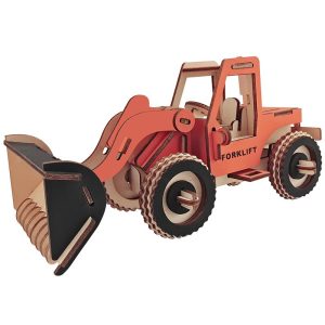 3d drvena slagalica buldozer