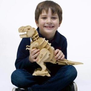3D drvena slagalica T-rex koji hoda