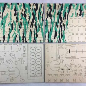 3d drvena slagalica borbeni tenk