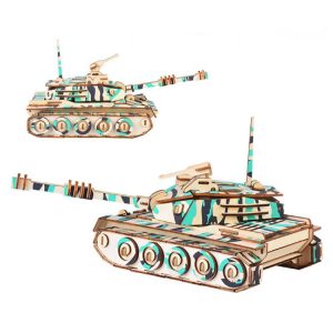 3d drvena slagalica borbeni tenk