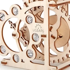 dinamometar 3d drvena slagalica na beloj povrsini