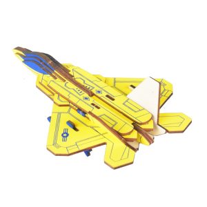 3d drvena slagalica žuti avion