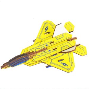 3d drvena slagalica žuti avion