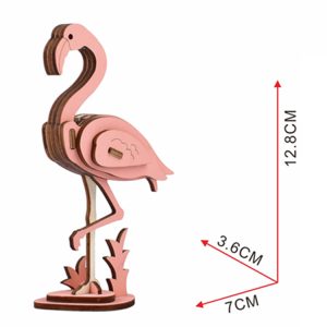 flamingo desna strana 3d puzzle sa dimenzijama