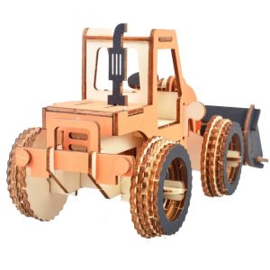 3d drvena slagalica buldozer