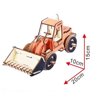 3d drvena slagalica buldozer