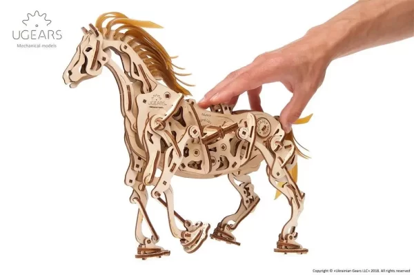 mehanicki konj 3d drvena mehanicka puzzle,