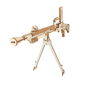 3d drvena slagalica mitraljez