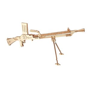 3d drvena slagalica mitraljez