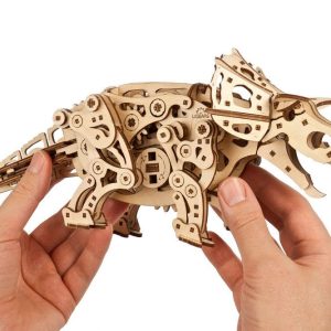 slika iz rujke sastavljeni drveni triceratops