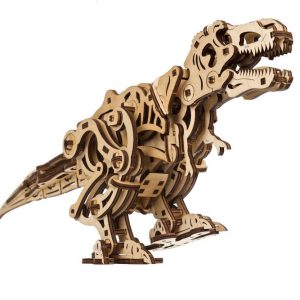 tiranosaurus na beloj podlozi sa strane