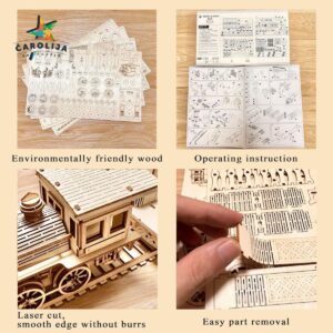 Delovi slagalice Steam Train – ekološko drvo, lasersko sečenje, uputstvo i montaža